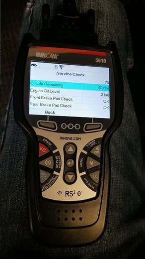 Innova 5610: Using Service Check to View Oil Life, Oil Level, Brake Pad Life, & Transmission Temp.