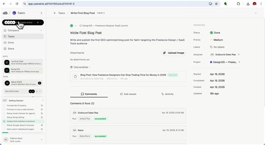 Ever wanted to run a company with zero employees?Meet Naïve @usenaive — the autonomous company platform.Describe your idea in chat → Naïve:- Builds your HQ- Hires AI employees (email, compute, bank account, legal setup)- Puts them to work: SEO posts, outbound sales, landing pages, campaigns, marketing & moreThey run 24/7, learn, and execute — no humans needed.I shipped my first SEO post for DesignOS in under a day.Try it → https://t.co/x7Tjv52FlFBe naïve. #NaïveAIAEPLZJ