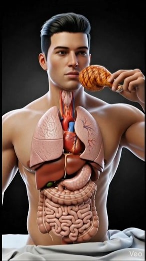 What Happens Inside Your Body When You Eat Chicken? 🍗 | Ultra-Realistic 3D Medical Animation (8K