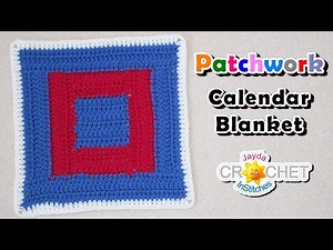 Crochet Double Frame Square 12" Block - Patchwork Calendar Blanket - November