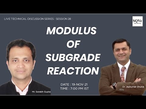 Session 28 : Modulus of subgrade reaction - Live technical discussion
