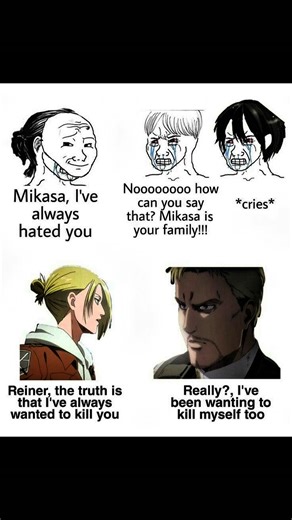 Truth Behind Mask || Attack on titan || Eren x Mikasa x Armin x Annie x Rainer ##You Tube #Shorts