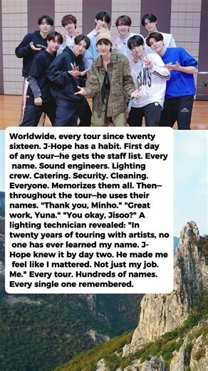 The Reason J-Hope Memorizes Every Single Staff Member's Name on Every Tour and What He Does With It