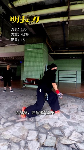 重刀劈刀練習一 重劈刀講究雙手合刀，叩背，以身催刀#武術 #功夫 #傳統文化 #運動 #鍛煉 | 藏劍先生的劍