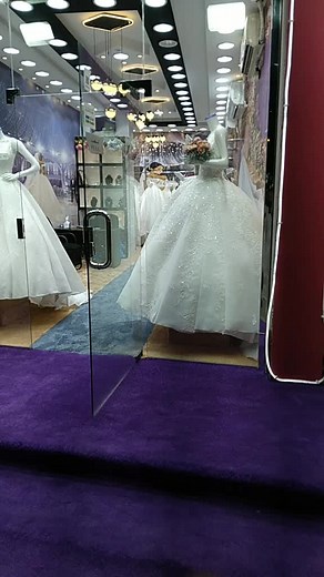 Stunning Wedding Gown Display at Elegant Bridal Shop