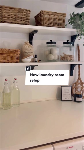 Setup my laundry room with me 🤍 results at the end 🙌🏻 #refill #restock #organize #organizedhome #laundryroom #organizationtiktok