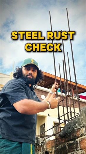 Manoj Krishna Ballery |ಬಳ್ಳೇರಿ| on Instagram: "Heavily rusted steel is not suitable for structural construction. Clean the bar with a wire brush and check that the ribs are clear. Measure the thickness to ensure there is no diameter loss. If rust comes off easily and the surface is smooth, the steel is safe to use. But if there are heavy flakes, deep cavities, or reduced thickness, avoid using it for structural work. #SteelCheck #TMTRod #ConstructionSite #CivilEngineer #rustcheck"
