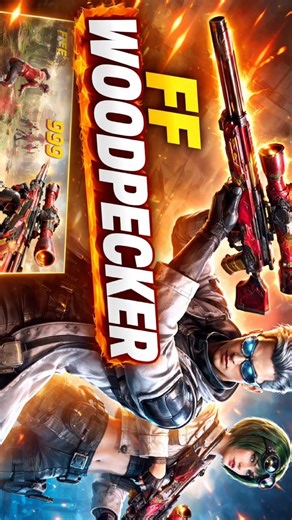 FF WOODPECKER 😱 ONE SHOT = HEADSHOT | 999 DAMAGE#shorts #viral