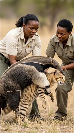 Unexpected Encounter: Anteater Grabs Cat on Safari!