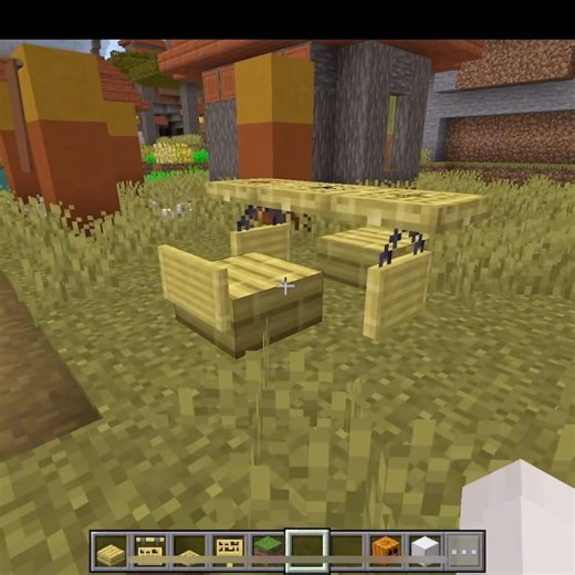 Realistic Table Chair Tutorial #minecraft