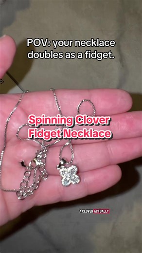 POV: you found jewelry that doubles as a fidget 🤍✨ The spinning clover detail is SO satisfying. ⸻ #fidgetjewelry #tiktokshopfinds #everydayjewelry #anxietygirl #giftideas