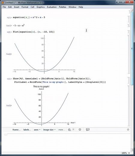 Using Mathematica to plot