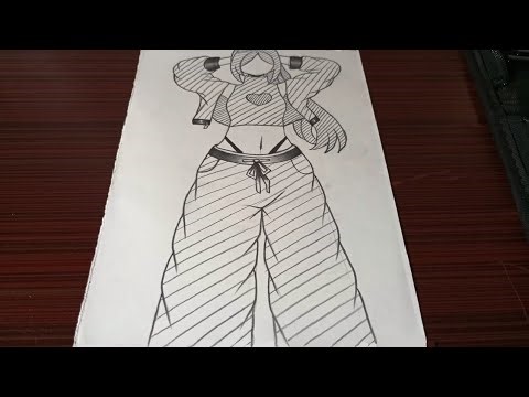 How to draw anime girl full body step by step | how to draw a girl body | how to draw a body