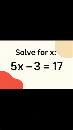 “Linear Equations Quick Solve – Test Your Algebra Skills!”✅✅#maths #testandlearn #test #brainteaser