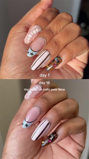 nail growth with press ons 🪷 i have a application tutorial posted here✨ #pressons #pressonnails #nailgrowth #nailretention