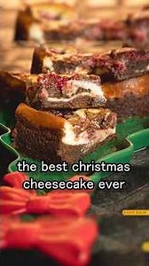 The best idea for a Christmas cake, Brownies with Raspberry Cheesecake Full recipe