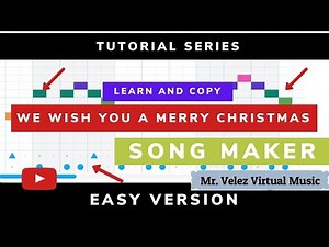 We Wish You a Merry Christmas on Song Maker / Easy version in G & add your own drums in 3/4