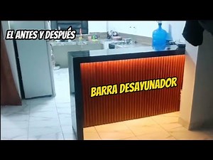 Desayunador De Cocina con (wall panel y luz Led) MODERNO