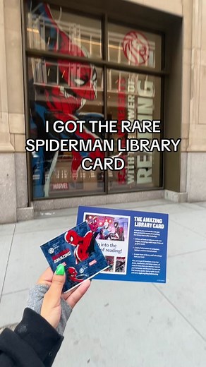 future collectors item 🕷️ #acrossthespiderverse #spiderman #spiderverse #reading #library #card #limitededition #nyc