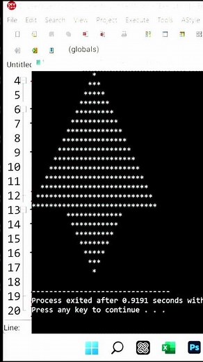 🔥 This C++ Code Will Blow Your Mind! 😳 | Amazing Star Diamond Pattern 💎