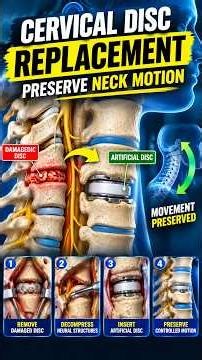 Cervical Disc Replacement:Why Disc Replacement Beats Spinal Fusion Surgery 🦴 #anatomy