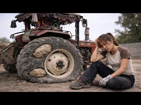 Sharp Stones Stuck Inside Tractor Tire | Unbelievable Repair