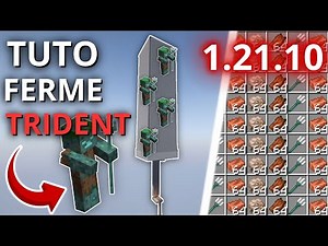 TUTORIAL FOR AUTOMATIC TRIDENT/DROWNED FARM IN MINECRAFT 1.21.10 [FR]