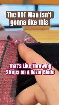 Fixing a Strap that a Sharp Trailer Edge Cut Through #trucking #flatbedtrucking #loadsecurement