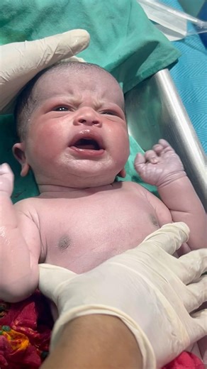 Newborn Baby Chest Push | Baby Exercise for Strength 👶 #viralvideo #trending #love