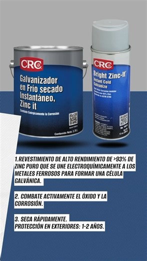 Te presentamos Zinc IT de CRC México, galvanizador en frío ⚙️ de secado instantáneo ⚡ que combate la corrosión y ofrece hasta 2 años de protección en exteriores ☀️🌧️ Ideal para retoques, mantenimiento y superficies expuestas al ambiente. Cumple con la norma ASTM 780A ✅ ¡Fácil de aplicar y altamente efectivo! Disponible en Fastenal 🔵 Llena este formulario para ser contactado por el equipo más cercano a ti: 🌐 https://fastenal.mx/contact-us/ #ZincIt #CRC #GalvanizadoEnFrío #ProtecciónIndustrial 
