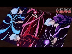 How to Draw"Satoru Gojo"(Blue, Red and Purple) Step by step (Tutorial) for beginners||Jujutsu Kaisen