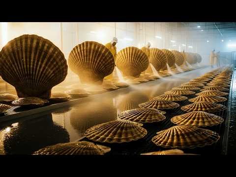 HOW MILLIONS OF SCALLOPS ARE PROCESSED in a Factory — Massive Ocean Harvest