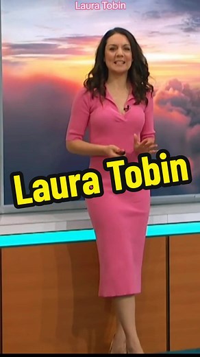 Laura Tobin Weather Girl in Sexy Pink Dress on This Morning