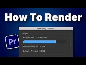 How To Render Your Timeline In Premiere Pro 2025