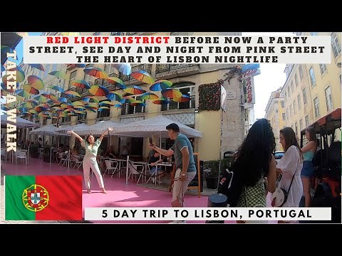Red light district in Lisbon, portugal before, now a party street. Also known as the PINK street.