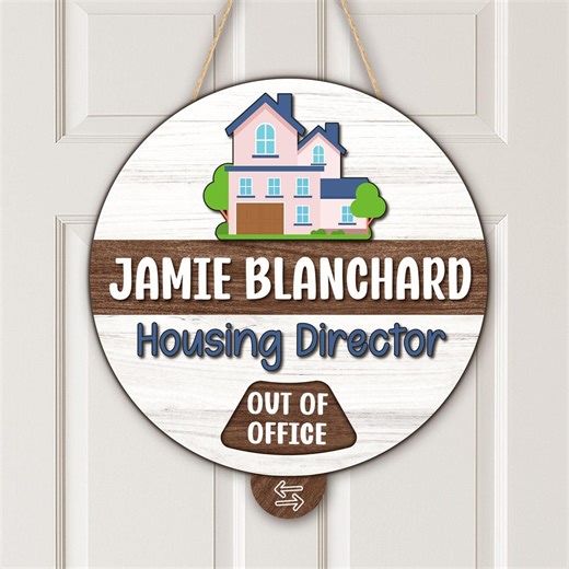 Personalized Office Door Sign, Rotating Office Sign, Custom Name Sign, Real Estate Office Sign, Realtor Door Hanger, Housing Director Sign - Etsy
