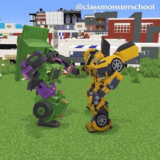 Transformers : Bumblebee, Hound, Wheeljack vs Devastator (Robot Battle)
