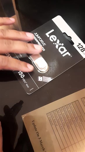 128GB Lexar® Fingerprint F35 USB 3.0 flash drive, up to 150MB/s read and 60MB/s write, Product Name: Lexar® JumpDrive® Fingerprint F35 USB 3.0 Flash Drive Model Number: LJDF35-128GBBK Type: USB Flash Drive Capacity: 128GB Interface: USB 3.0 for high-speed data transfer Transfer Speed: Up to 150MB/s Read and 60MB/s Write @9999ksh