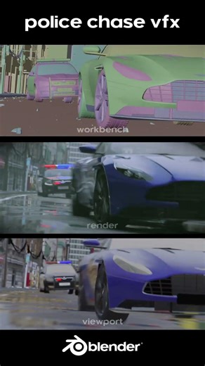 Police Chase Breakdown - Blender Animation Comparison