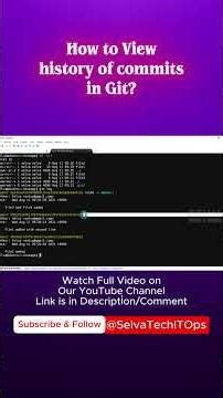 Git 12. Git Log Explained in Tamil | How to View Commit History in Git | Git Basics Tutorial