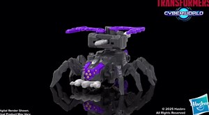 Transformers CYBERWORLD Airachnid Armored Cyber Changers 4-Inch Action Figure, Quick Change to Spider Mode, Robot Toys for Boys and Girls 6 and Up