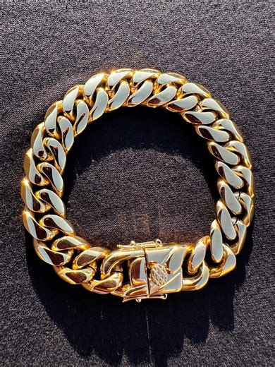 18K Triple Gold Plated Miami Cuban Link Bracelet, Thick Heavy Unisex Cuban Curb Bracelet, Secure Box Clasp, 8–16mm - Etsy