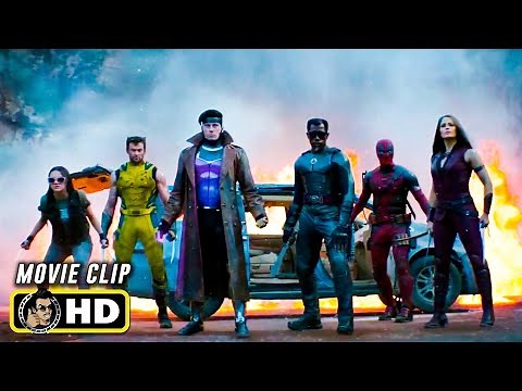 DEADPOOL & WOLVERINE Clip - "Elektra, Blade, Gambit Fight" (2024) Marvel