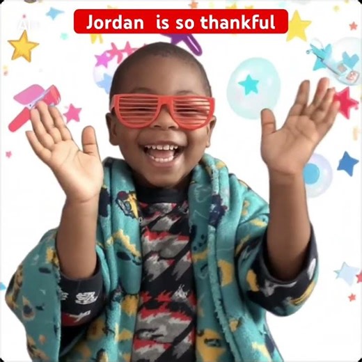 Jordan is so thankful #kids #funny #jordansbigadventures #learningforkids ￼