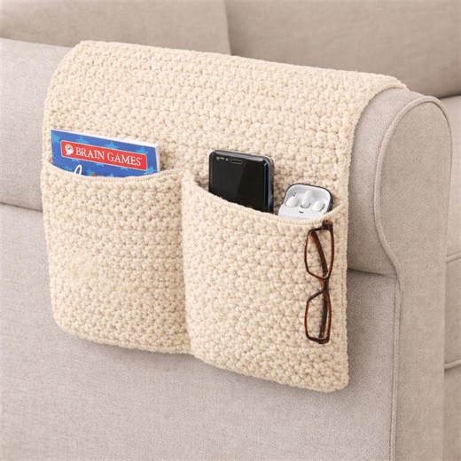 Sofa Armrest Organizer Crochet Pattern PDF – Couch Pocket Storage Caddy, Easy & Practical Home Crochet Project - Etsy