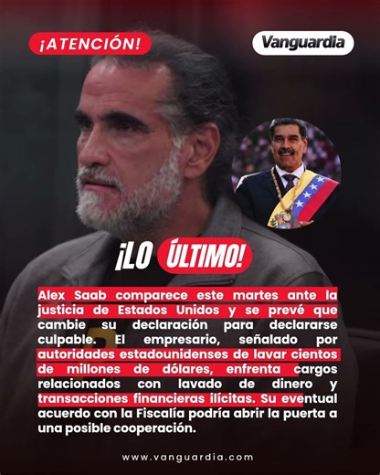 Saab comparece este martes ante la justicia de Estados Unidos y se prevé que cambie su declaración.