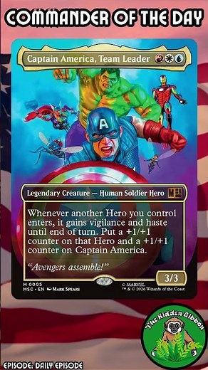 Captain America, Team Leader | Gibbon's Commander of the Day | July 4th | #MTG #EDH #Commander