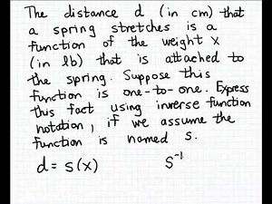 Expressing a statement in inverse function notation