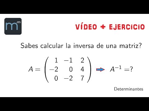 Inversa de una matriz 3x3 por determinantes. Matriz inversa, matrices inversas, adjunta, traspuesta