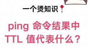 Ping命令结果中TTL值代表什么？